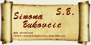 Simona Bukovčić vizit kartica